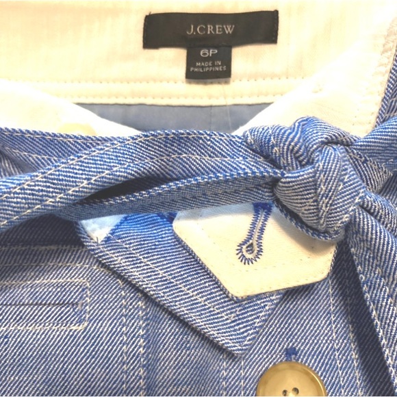 J.Crew Women’s 6P Irish Linen Brand New Button Front Skirt Blue NWT - Picture 10 of 10